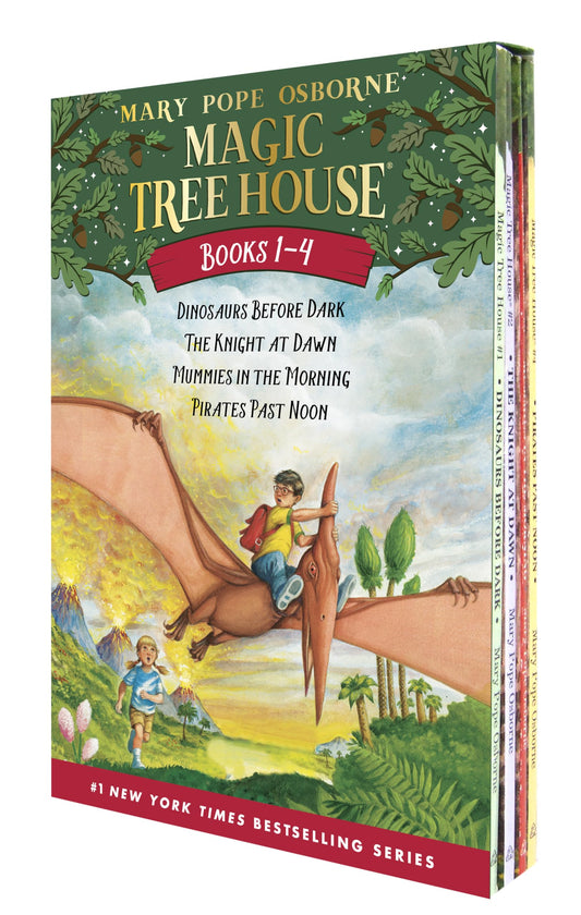 Magic Tree House Boxed Set, Books 1-4: Dinosaurs Before Dark, The Knight at Dawn, Mummies in the Morning, and Pirates Pa cover