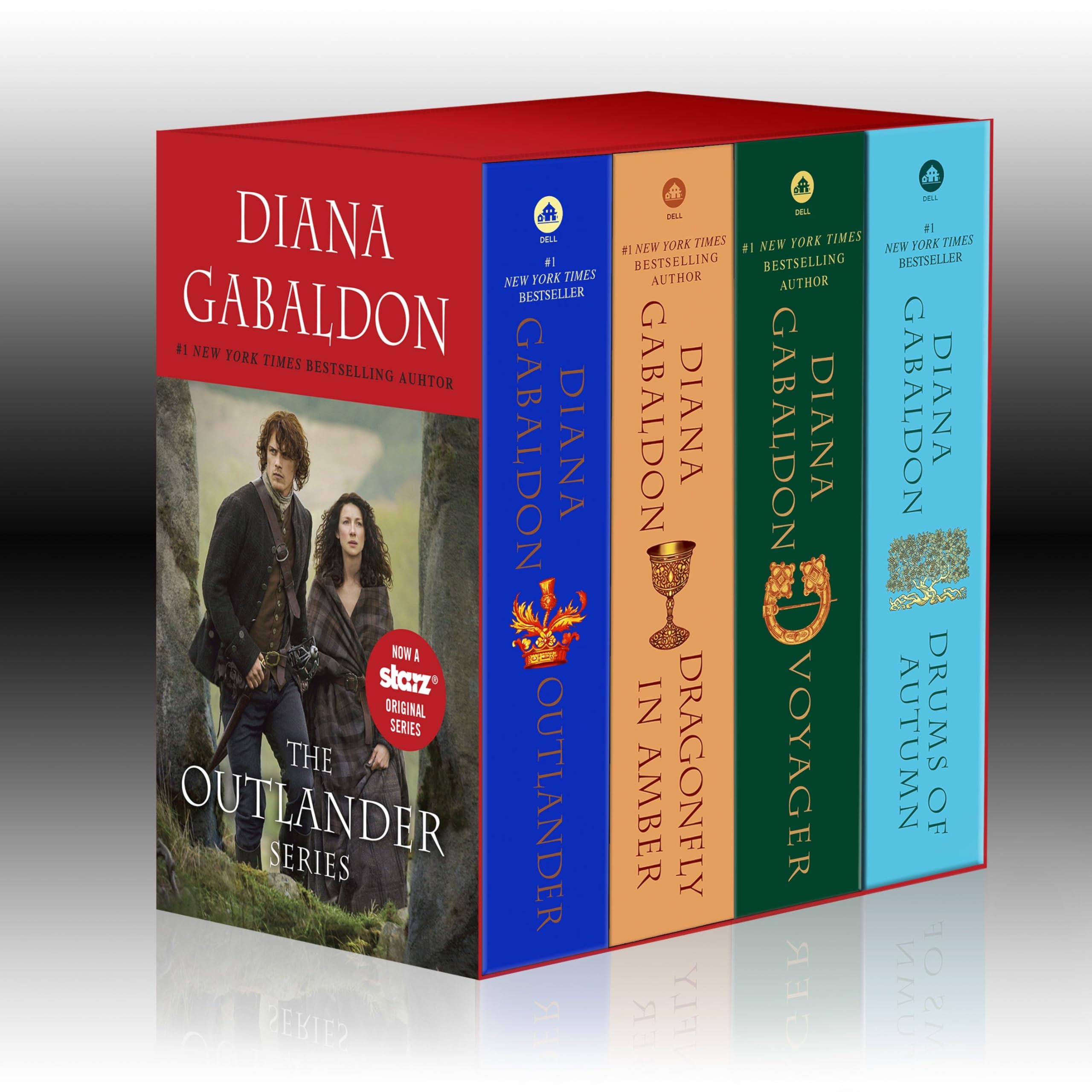 Outlander 4-Copy Boxed Set: Outlander, Dragonfly in Amber, Voyager, Drums of Autumn cover
