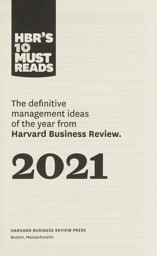 Hbrs 10 Must Reads 2021